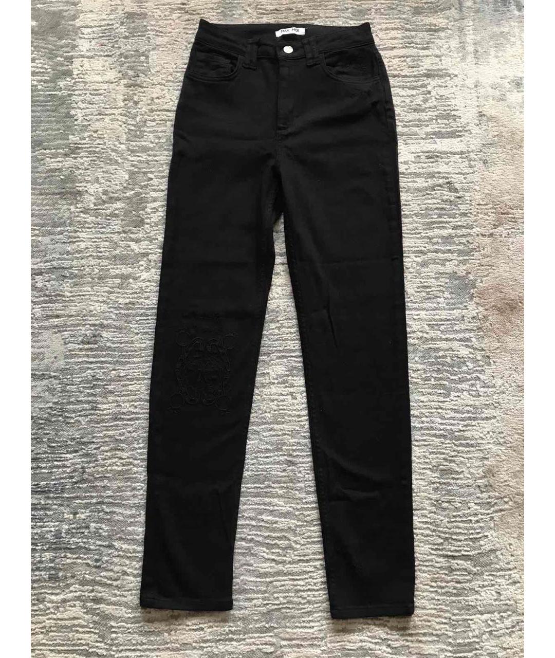 MAX&MOI Черные хлопковые прямые джинсы, фото 4