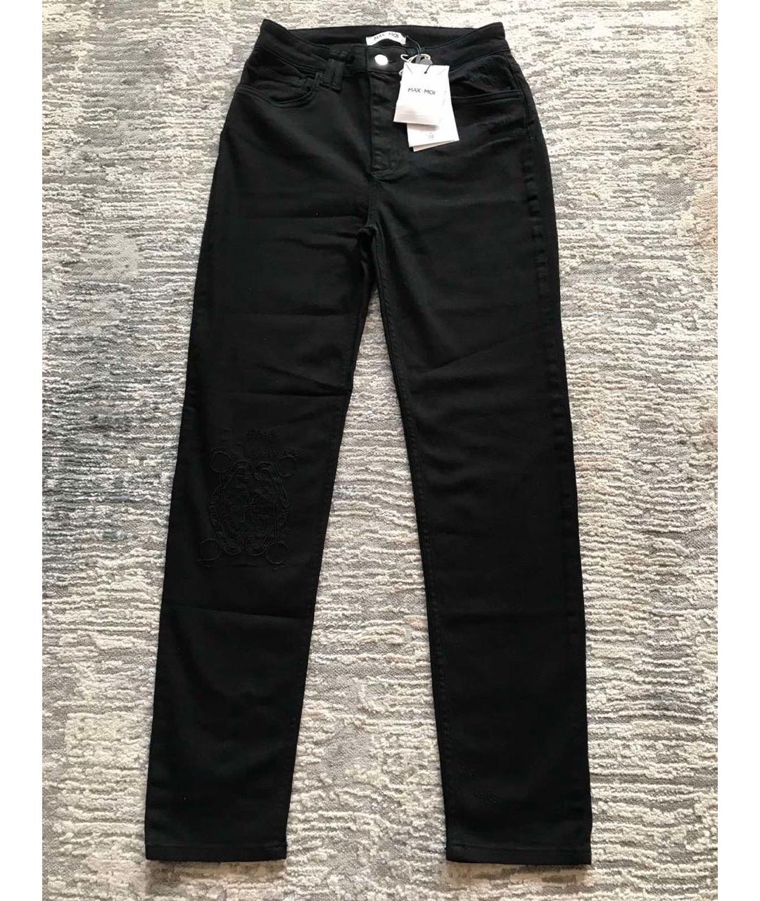 MAX&MOI Черные хлопковые прямые джинсы, фото 5