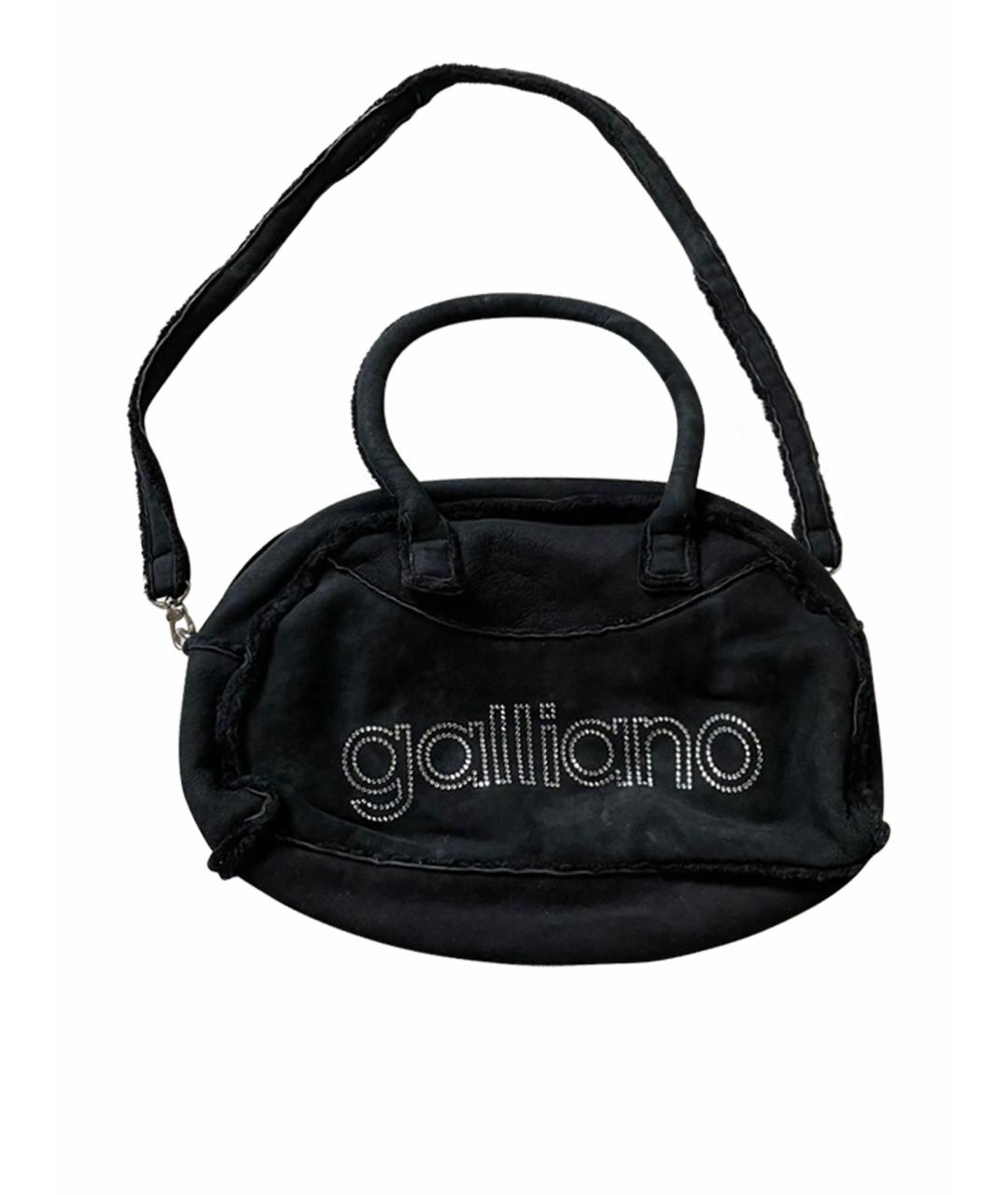 JOHN GALLIANO VINTAGE Черная замшевая сумка через плечо, фото 1