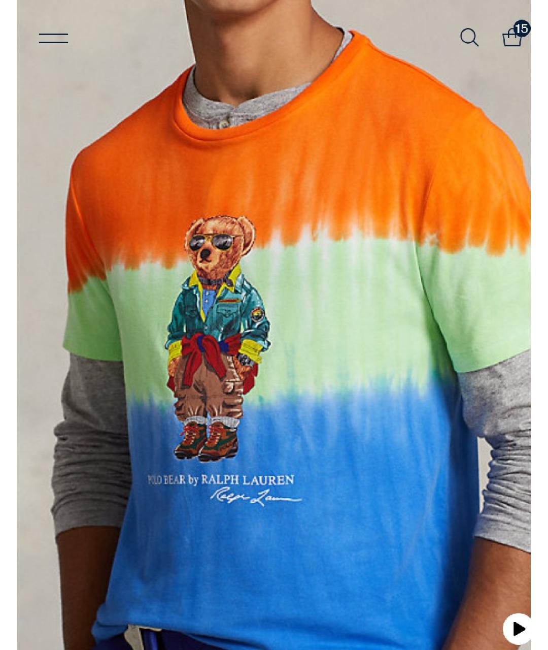 POLO RALPH LAUREN Мульти хлопковая футболка, фото 7