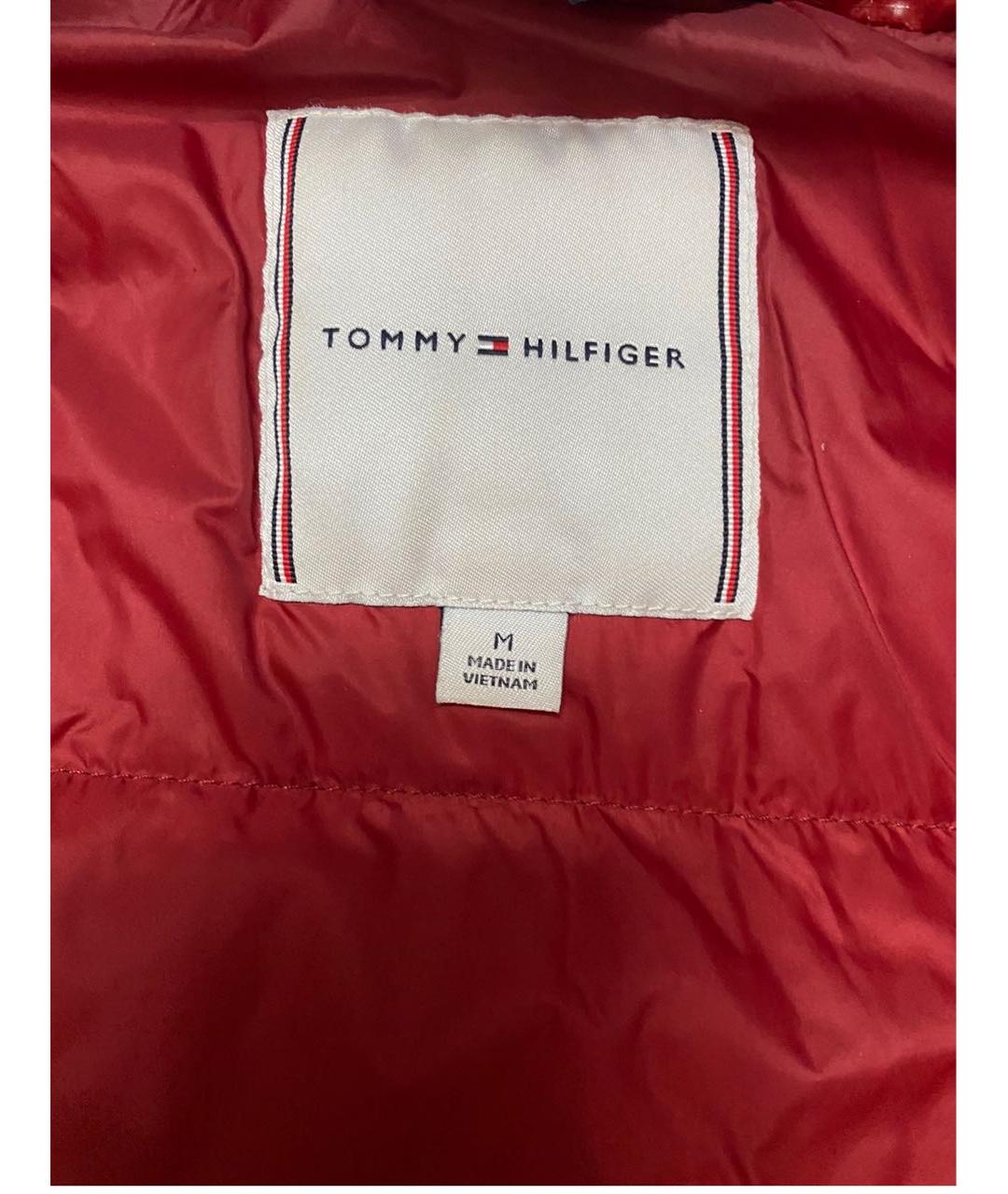TOMMY HILFIGER Красный полиамидовый пуховик, фото 5