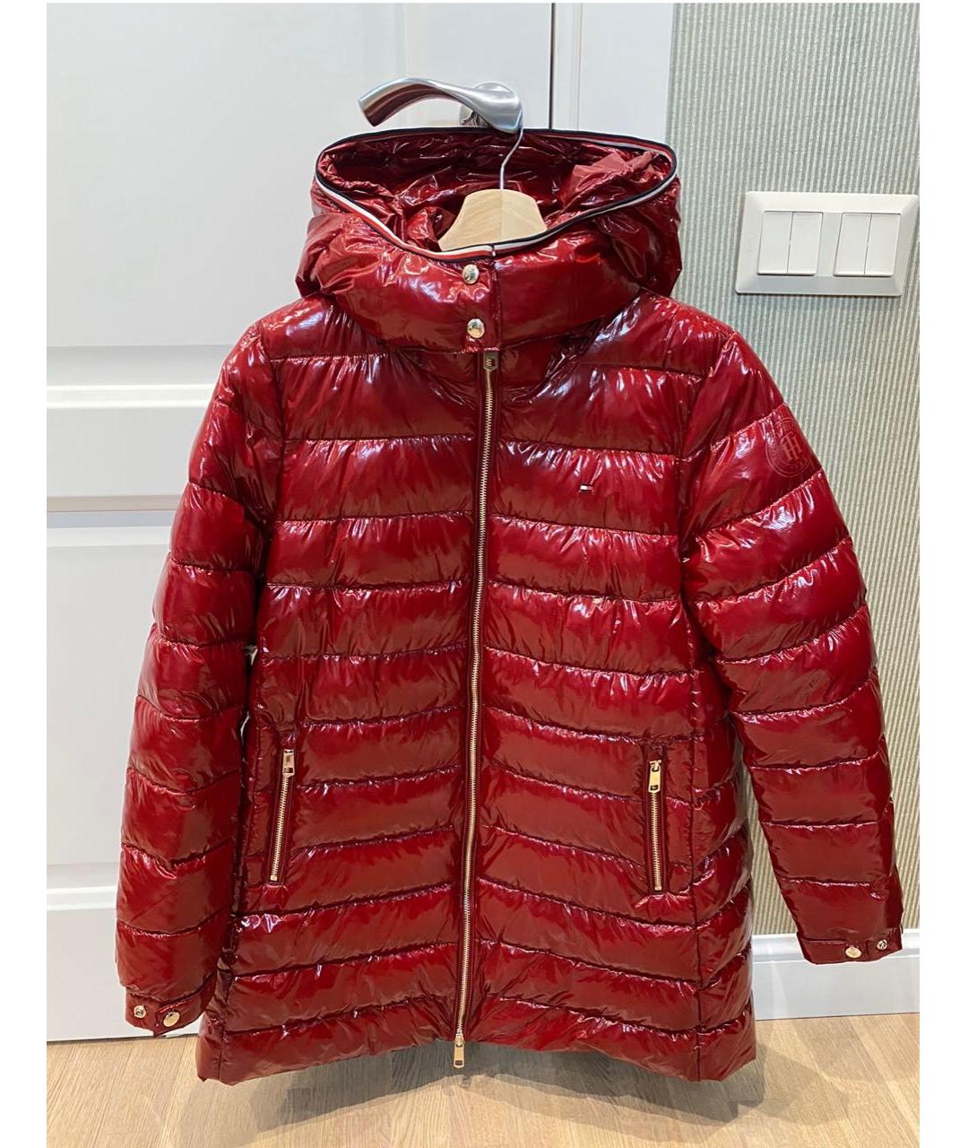 TOMMY HILFIGER Красный полиамидовый пуховик, фото 7