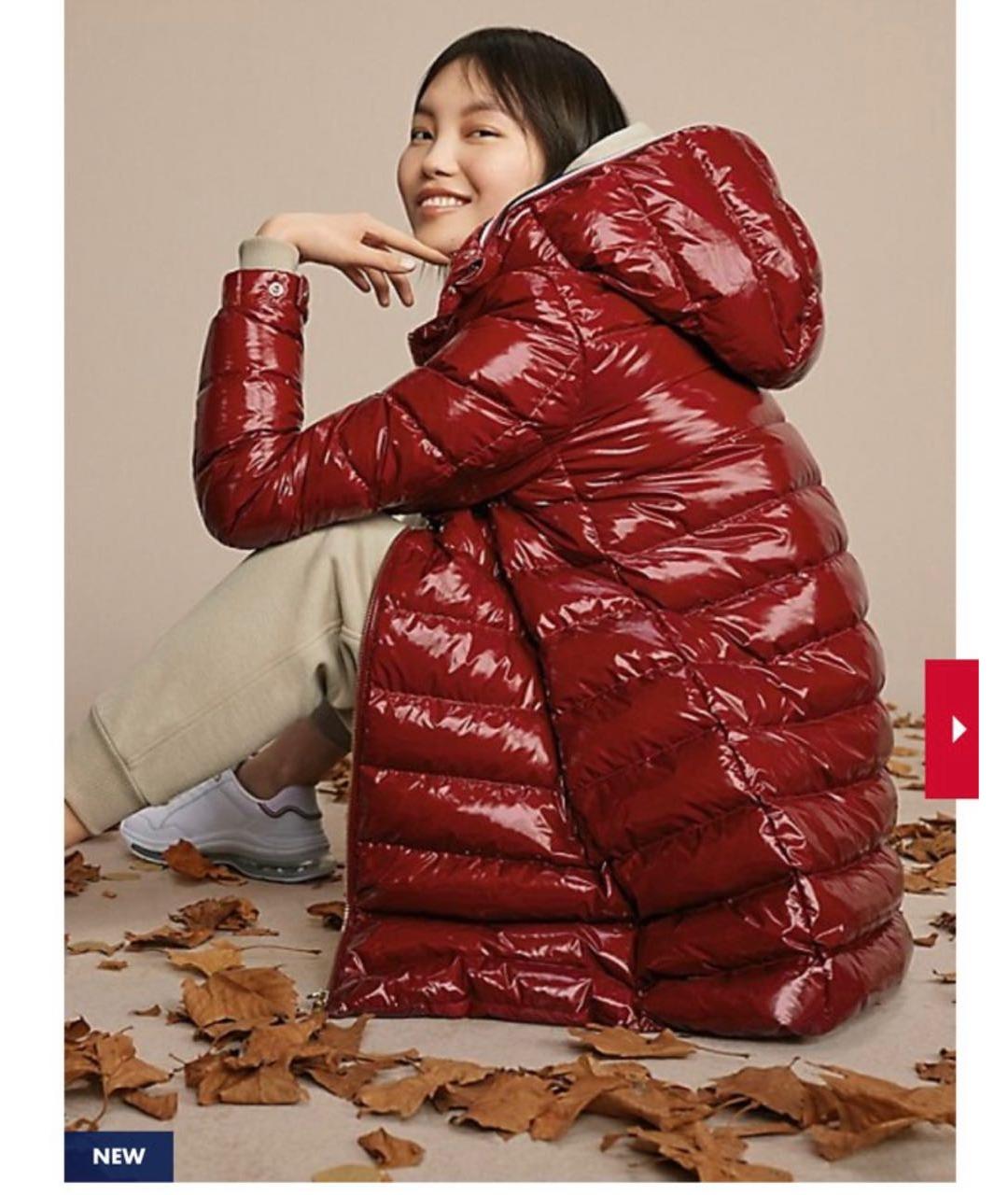 TOMMY HILFIGER Красный полиамидовый пуховик, фото 2