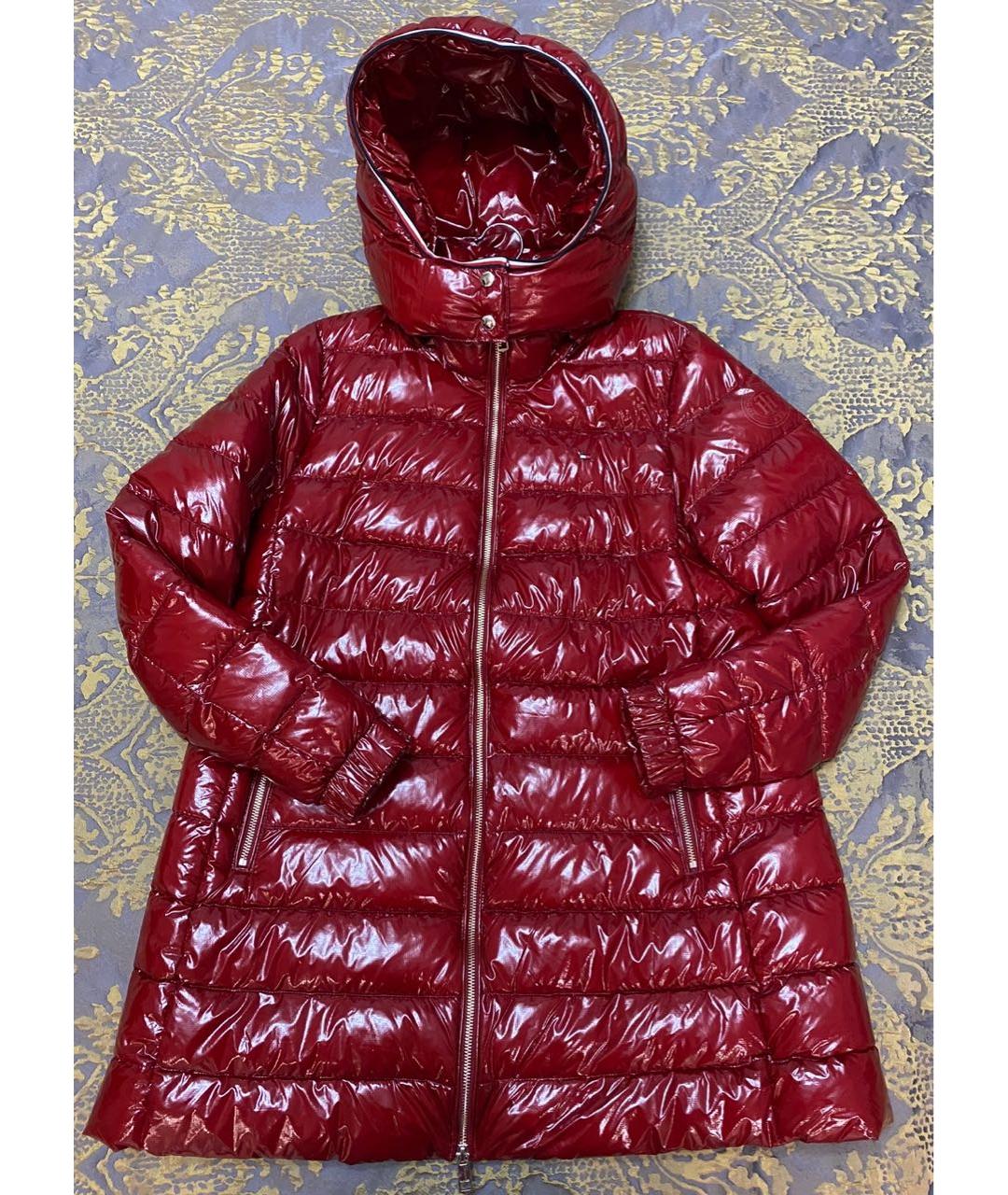 TOMMY HILFIGER Красный полиамидовый пуховик, фото 3