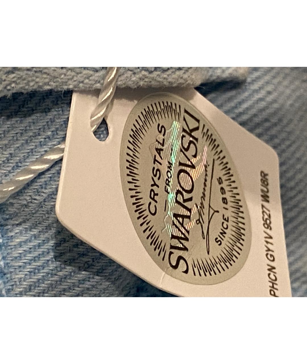ESCADA Голубые хлопко-эластановые прямые джинсы, фото 6