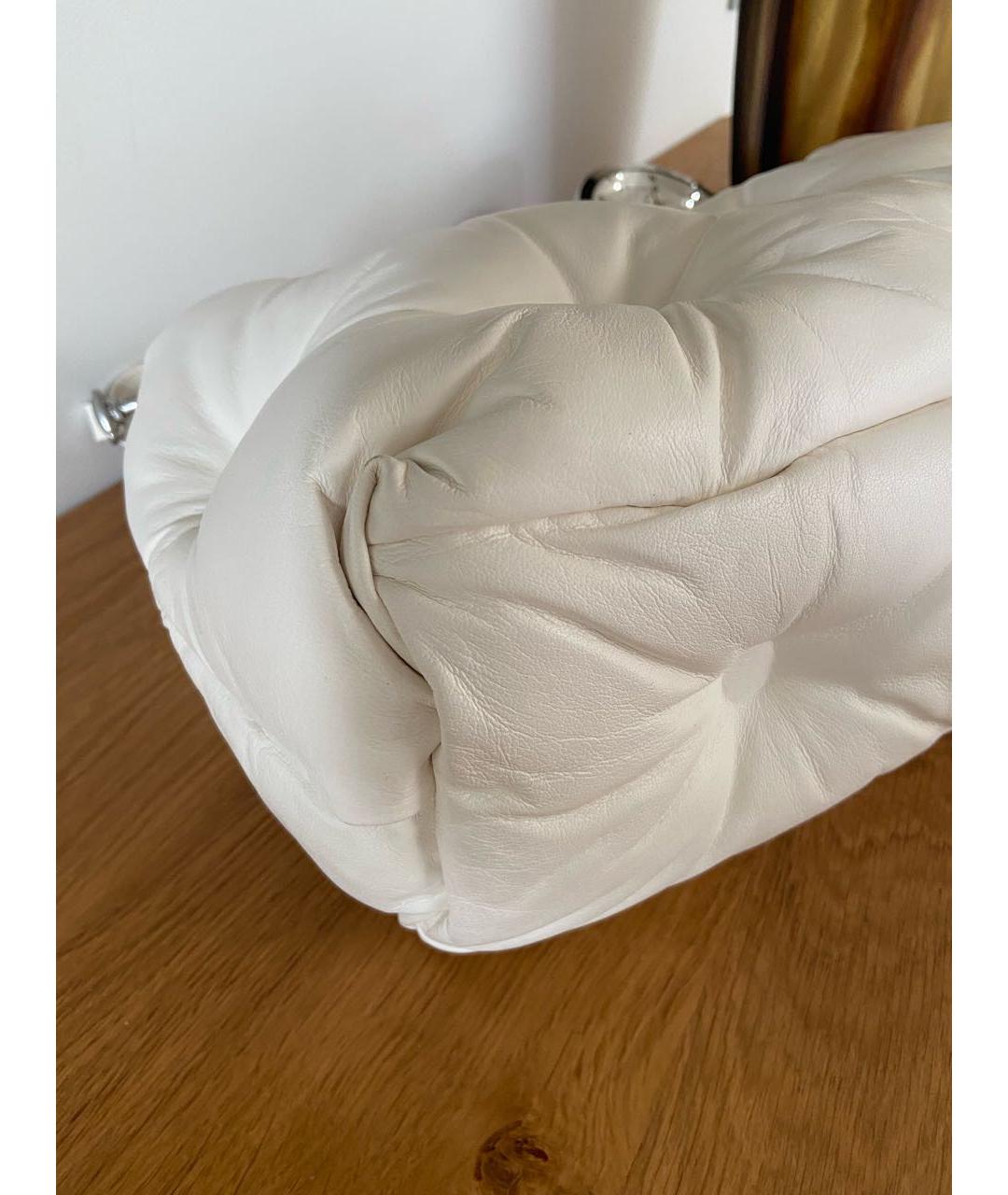 MAISON MARGIELA Белая кожаная сумка через плечо, фото 8