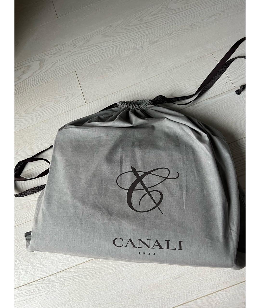 CANALI Черный кожаный портфель, фото 7