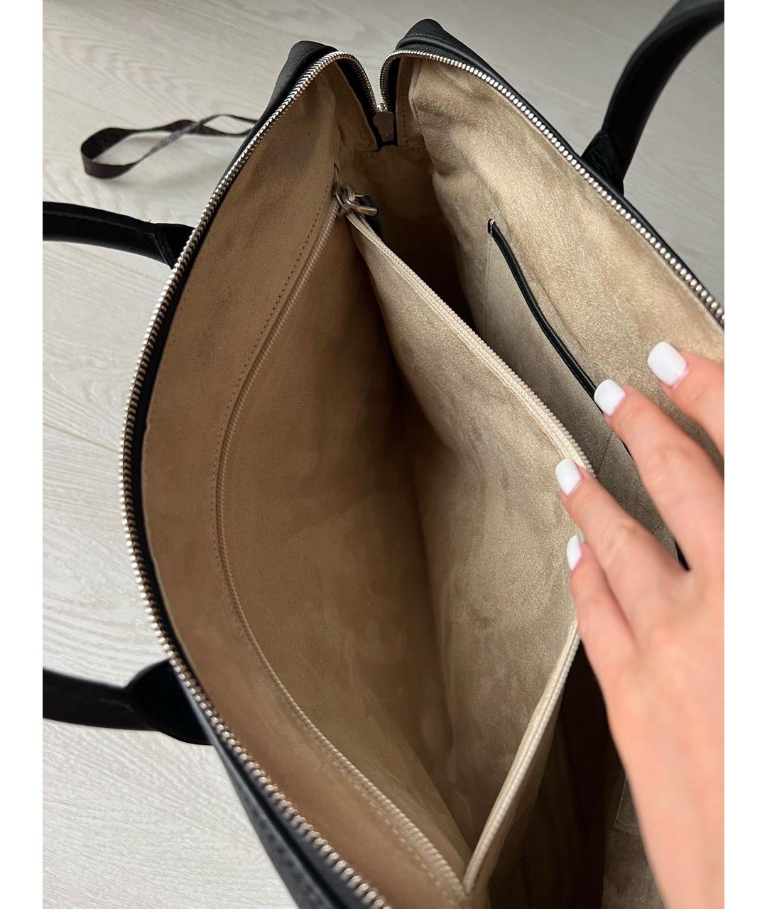 CANALI Черный кожаный портфель, фото 5