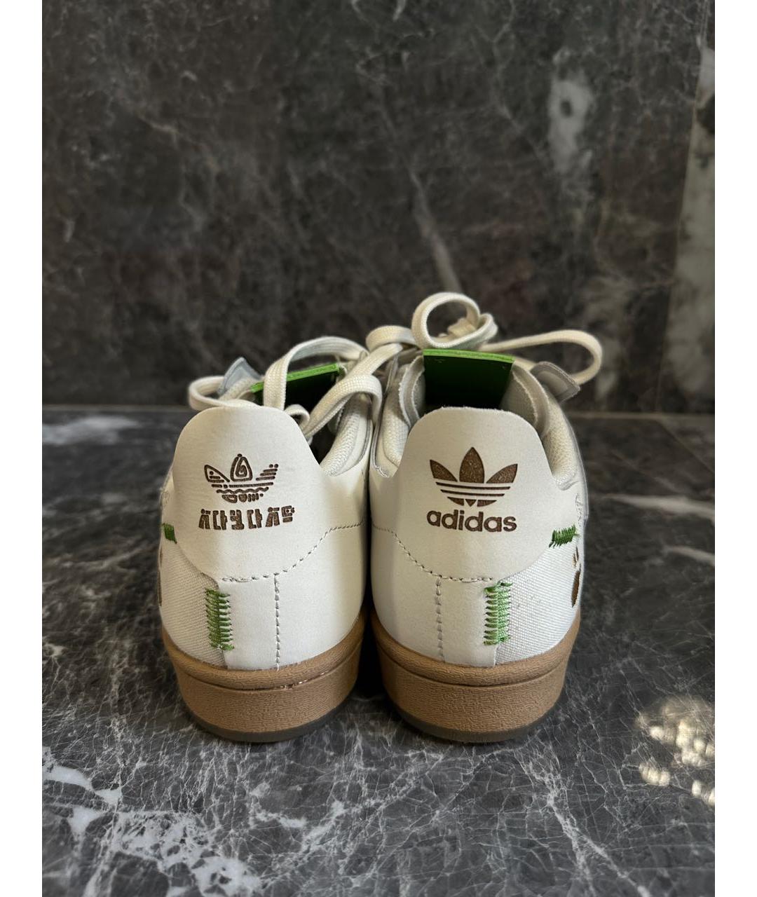 ADIDAS Белые кожаные кеды, фото 4