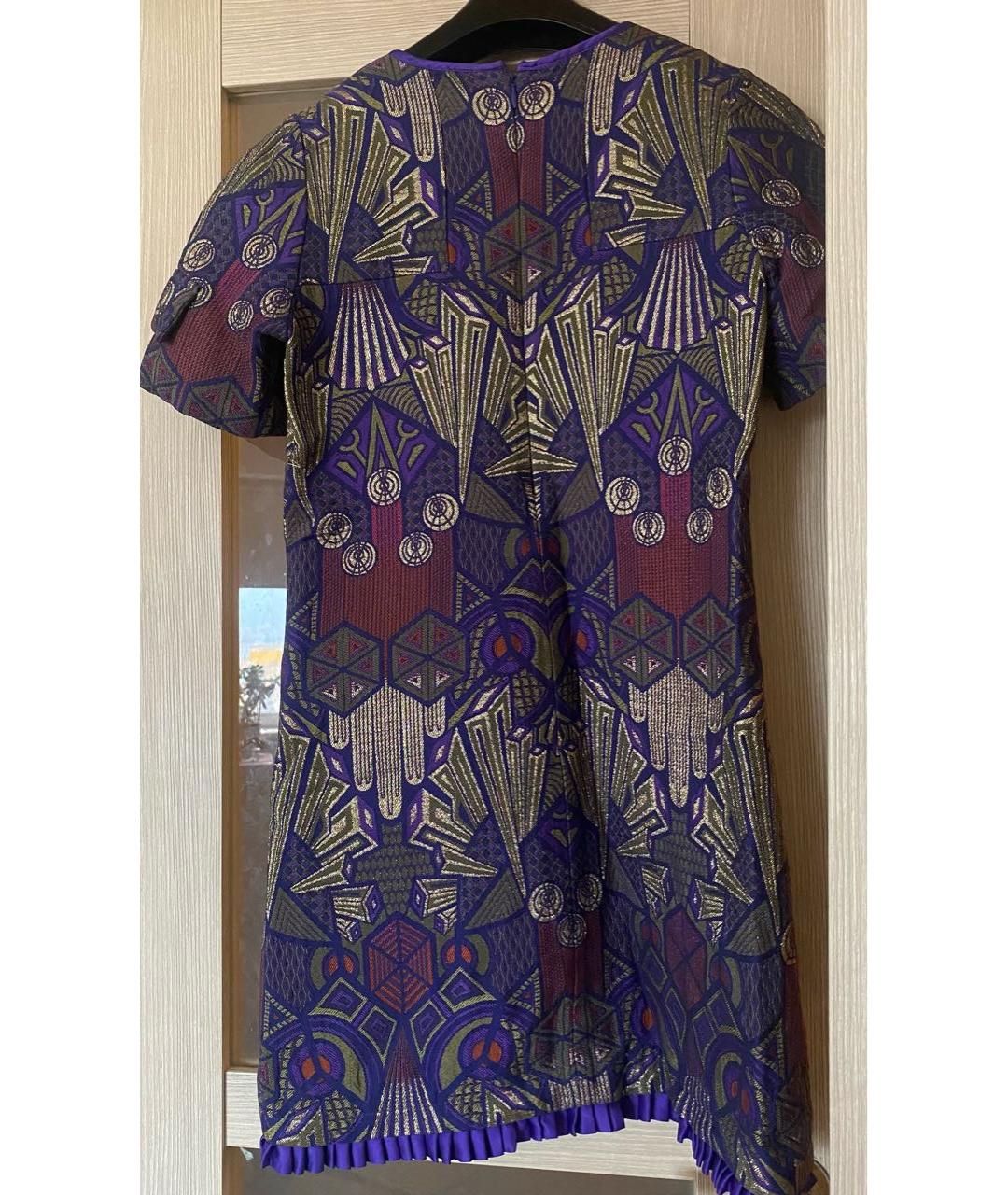 MATTHEW WILLIAMSON Фиолетовое шерстяное повседневное платье, фото 2