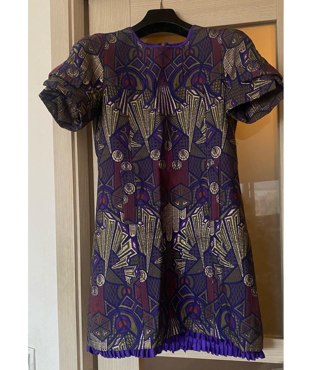 MATTHEW WILLIAMSON Фиолетовое шерстяное повседневное платье, фото 8