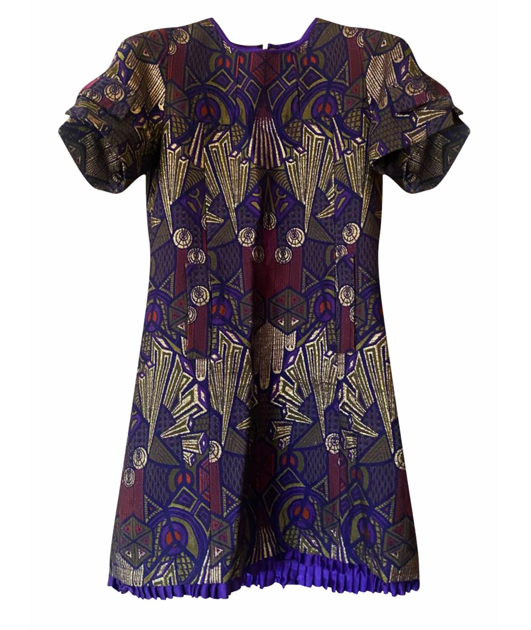 MATTHEW WILLIAMSON Фиолетовое шерстяное повседневное платье, фото 1