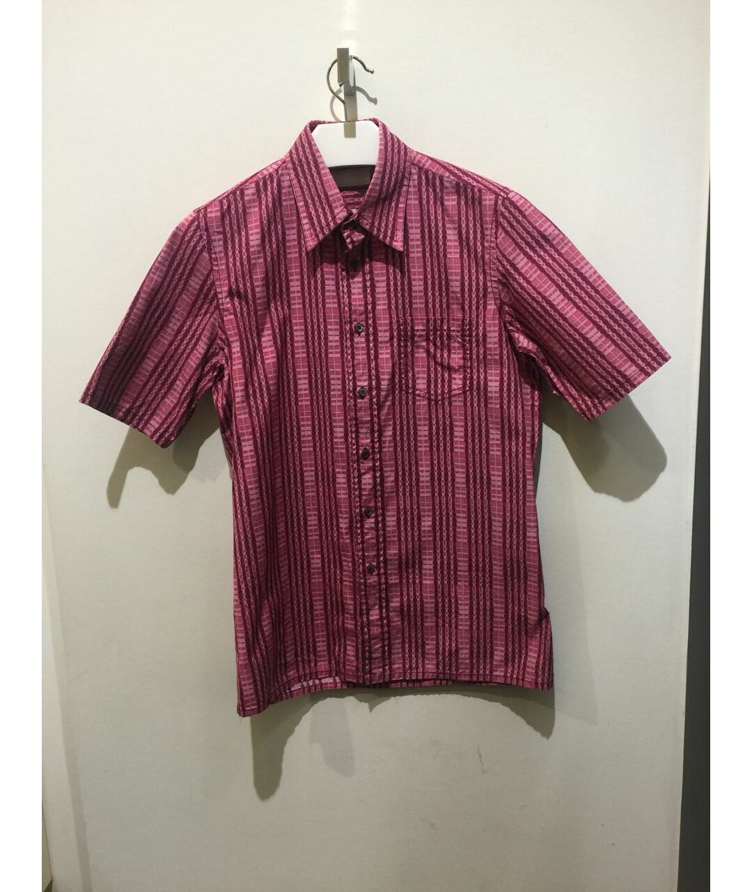PRADA Бордовая хлопковая кэжуал рубашка, фото 6