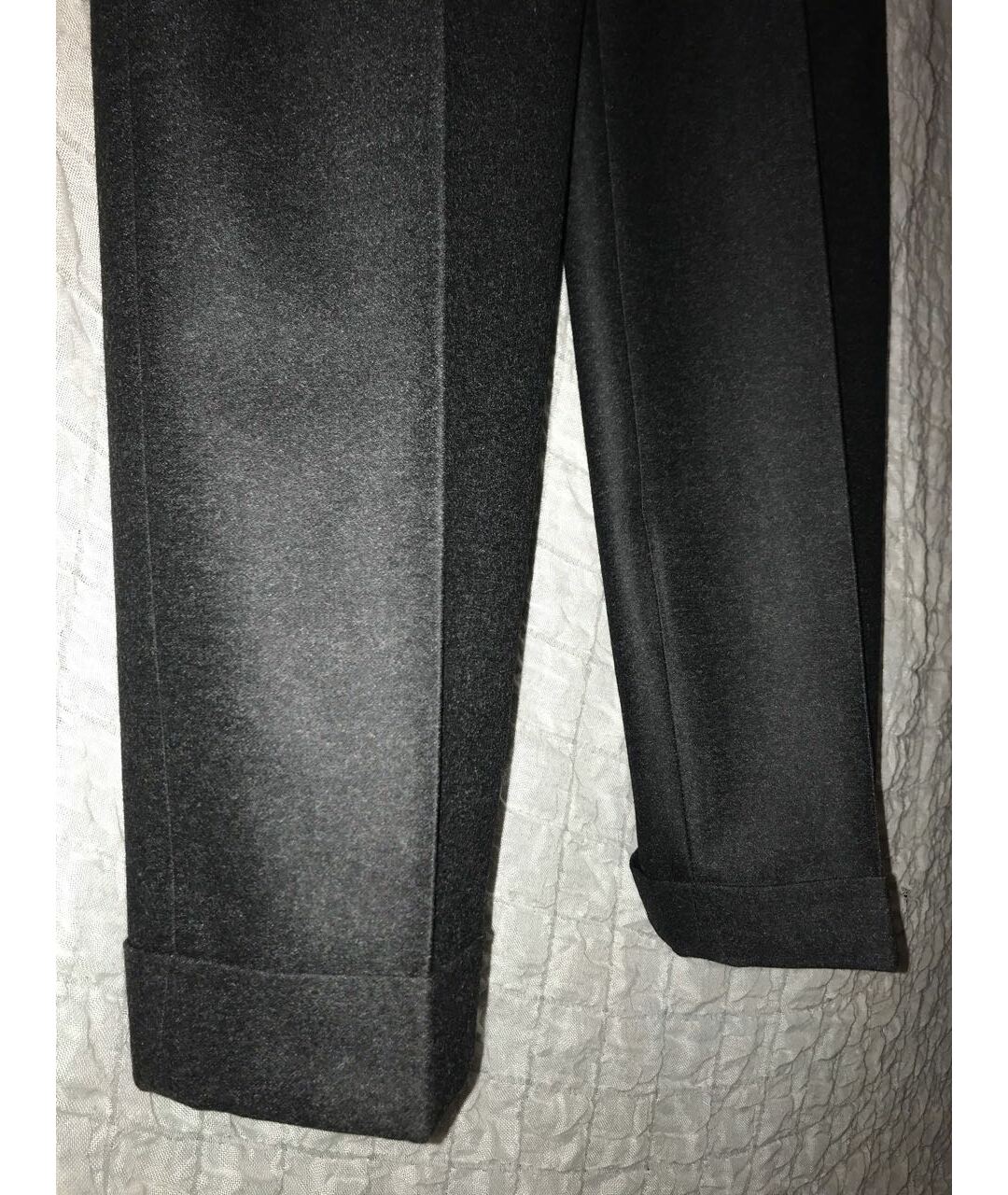 Les Hommes Серые шерстяные классические брюки, фото 7