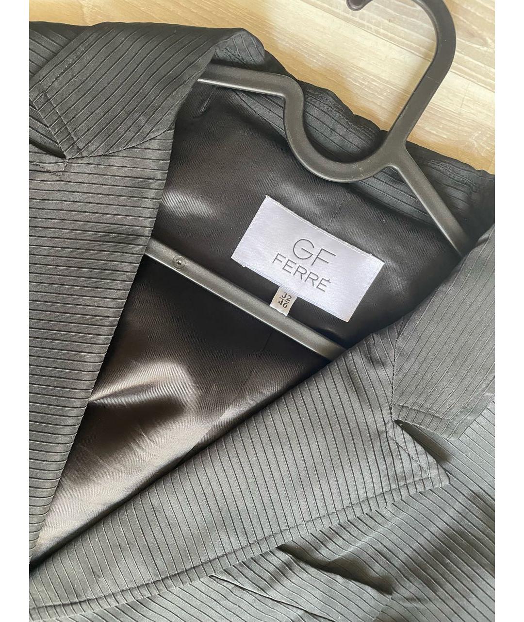 GIANFRANCO FERRE Черный синтетический жакет/пиджак, фото 3