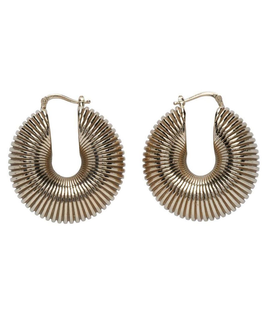 JIL SANDER Серебряные латунные серьги, фото 1