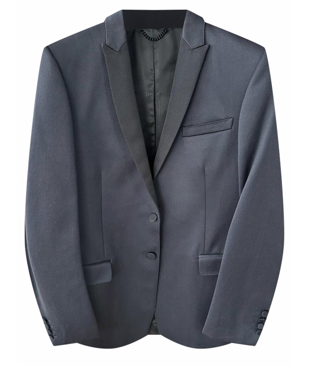 BURBERRY Темно-синий полиэстеровый пиджак, фото 1
