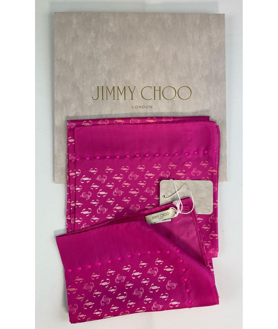 JIMMY CHOO Фуксия шелковый платок, фото 6