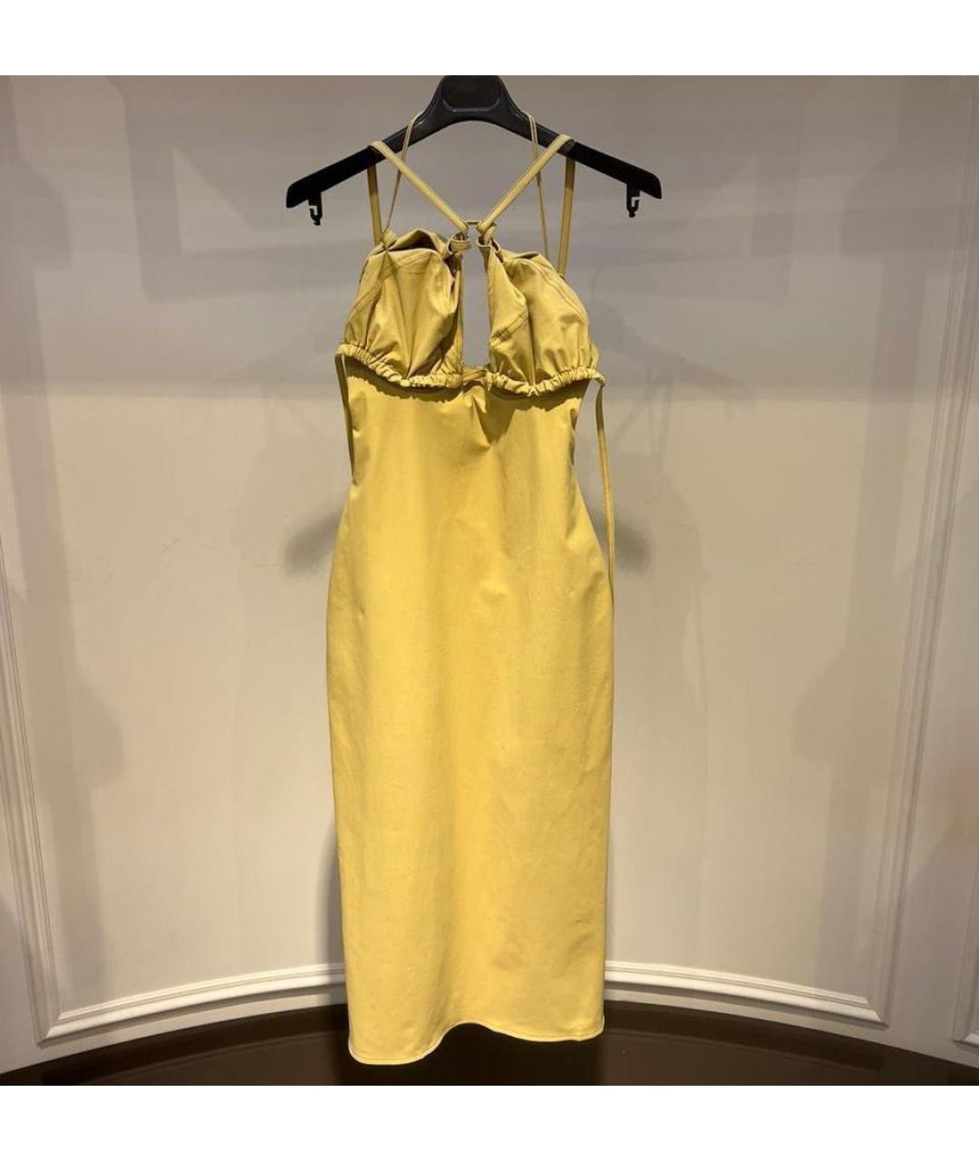 JACQUEMUS Горчичное повседневное платье, фото 3
