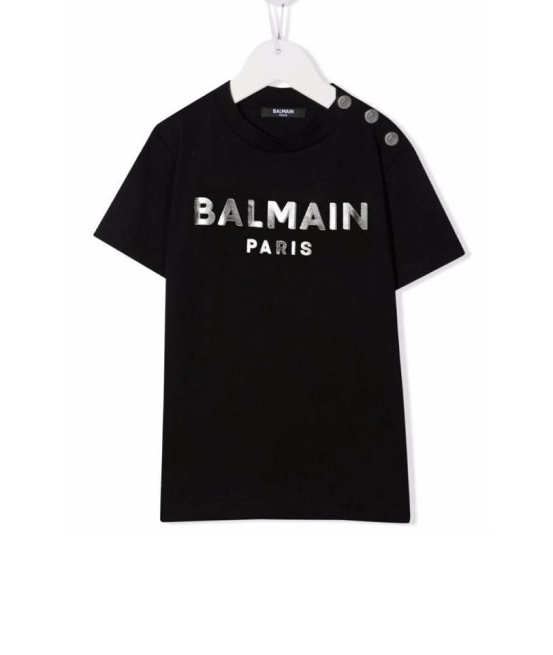BALMAIN KIDS Черный хлопковый детская футболка / топ, фото 6