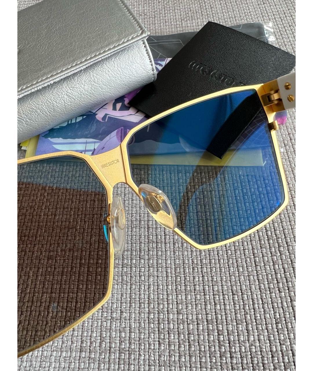 IRRESISTOR Синие металлические солнцезащитные очки, фото 6