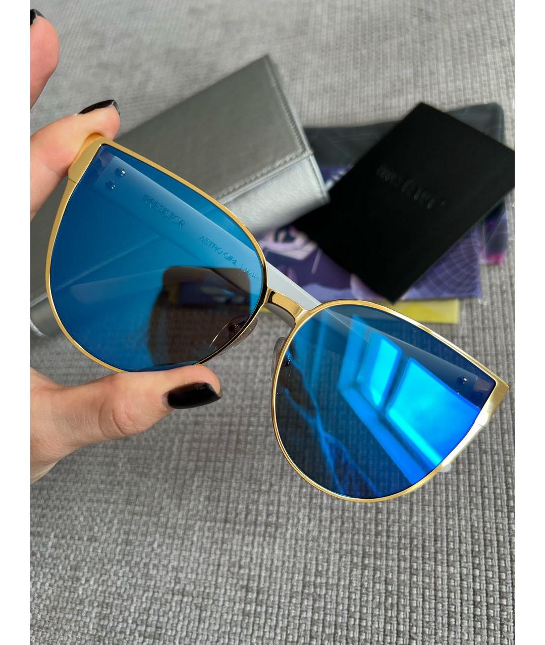 IRRESISTOR Синие металлические солнцезащитные очки, фото 3
