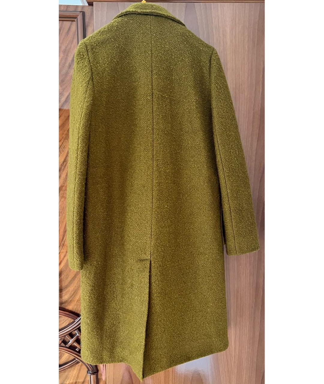 ESCADA Зеленые шерстяное пальто, фото 2