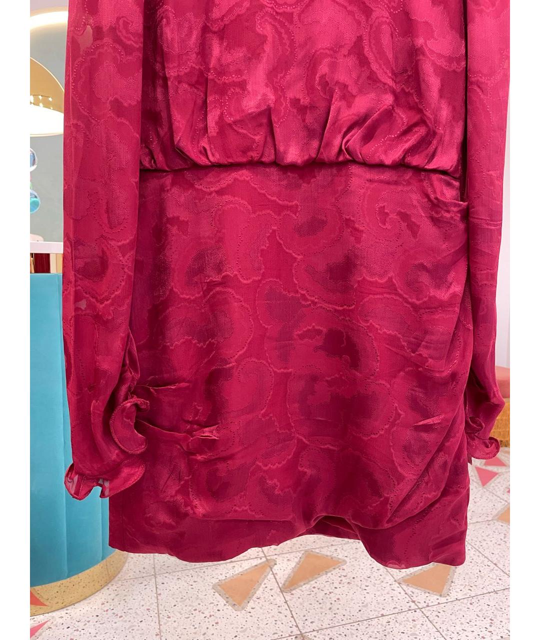 SALONI Бордовое коктейльное платье, фото 4