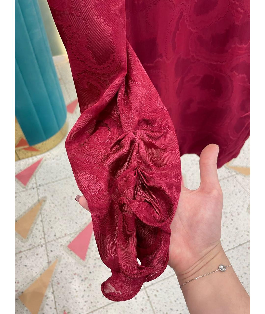 SALONI Бордовое коктейльное платье, фото 5