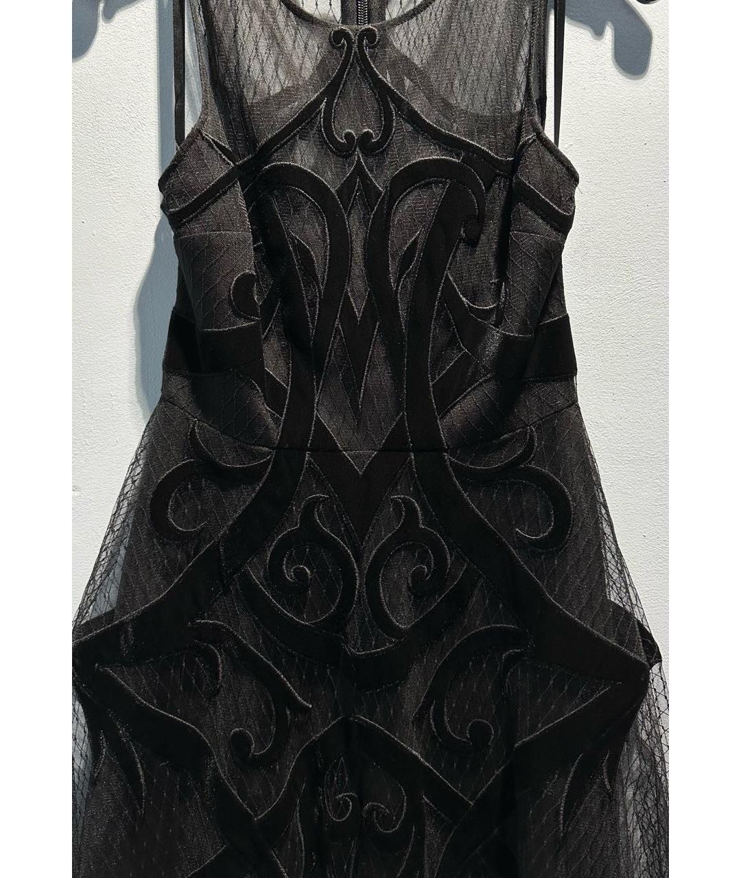 BCBG MAXAZRIA Черное полиэстеровое коктейльное платье, фото 4