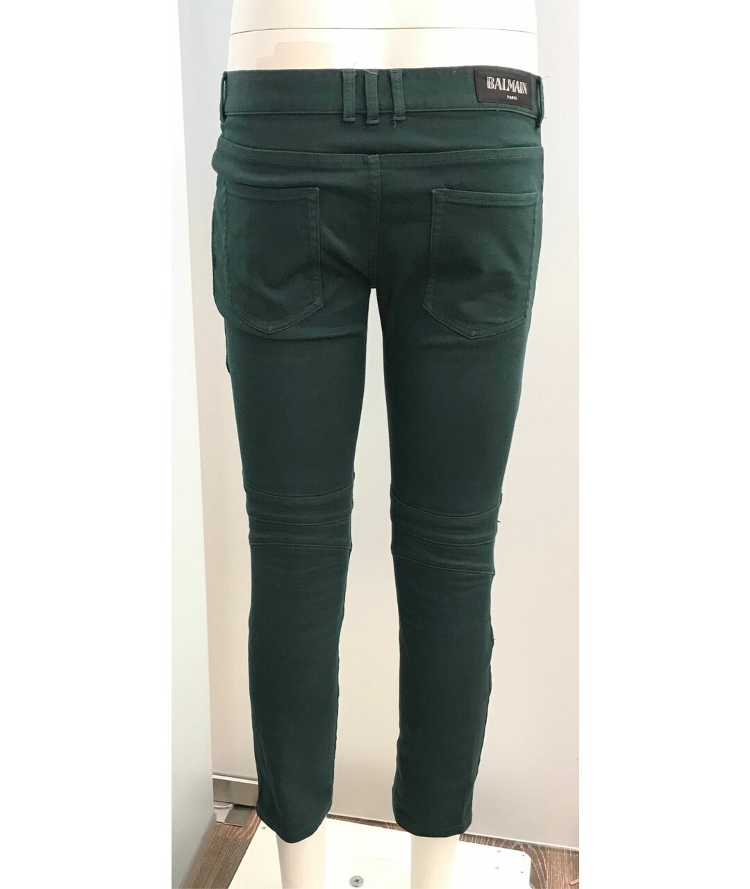 BALMAIN Зеленые джинсы скинни, фото 2