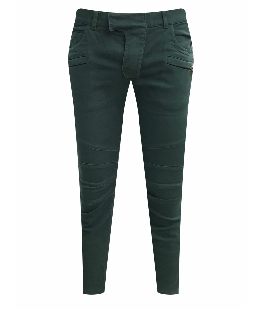 BALMAIN Зеленые джинсы скинни, фото 1