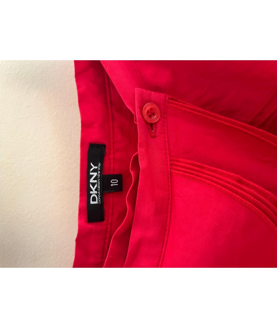 DKNY Красная хлопковая юбка, фото 5