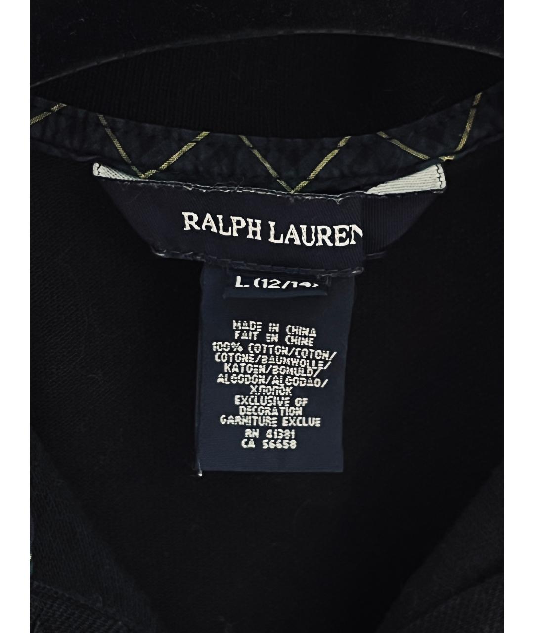 RALPH LAUREN Темно-синий хлопковый детская футболка / топ, фото 4