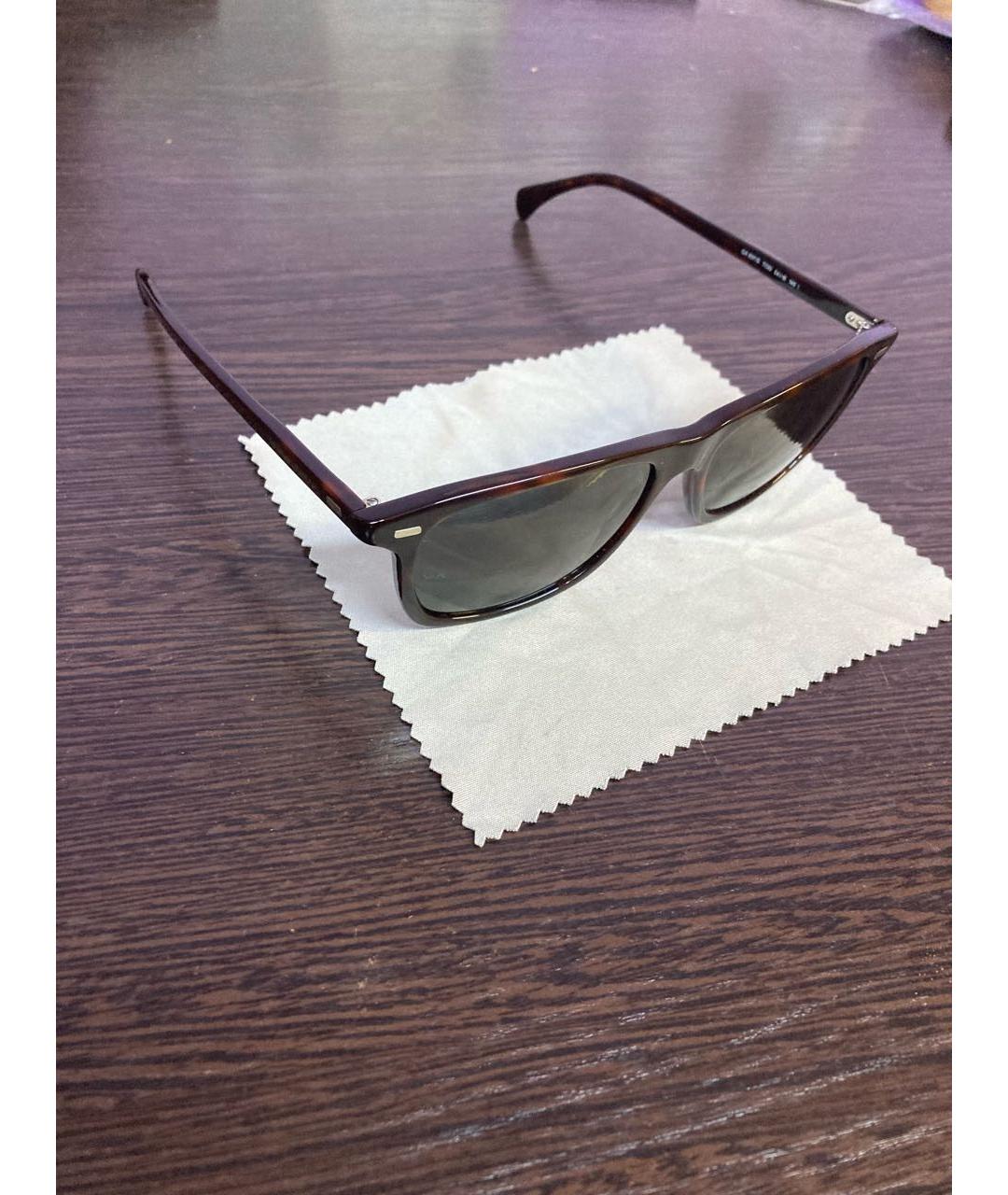 GIORGIO ARMANI Коричневые пластиковые солнцезащитные очки, фото 2