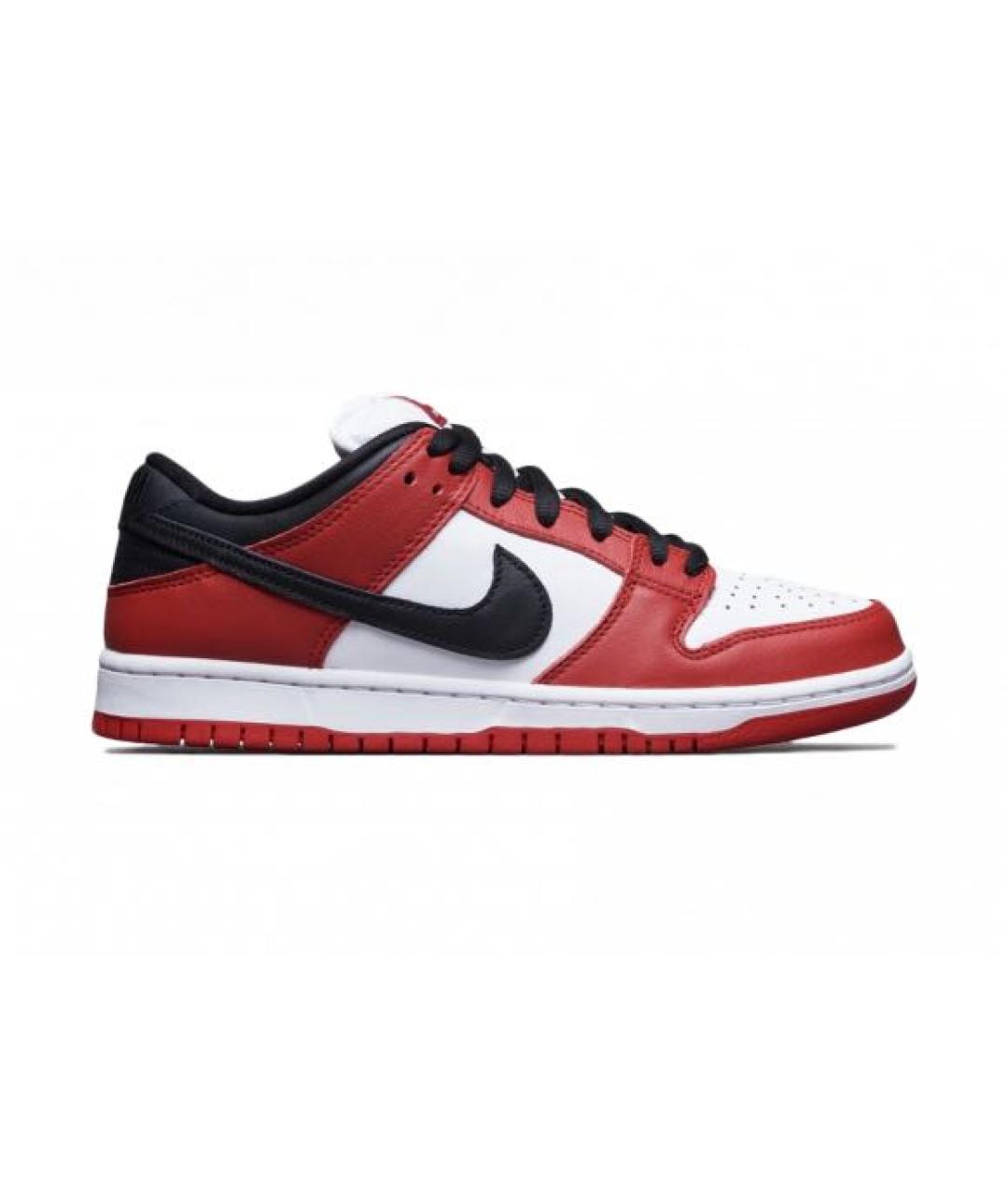 NIKE Бордовые кожаные низкие кроссовки / кеды, фото 3