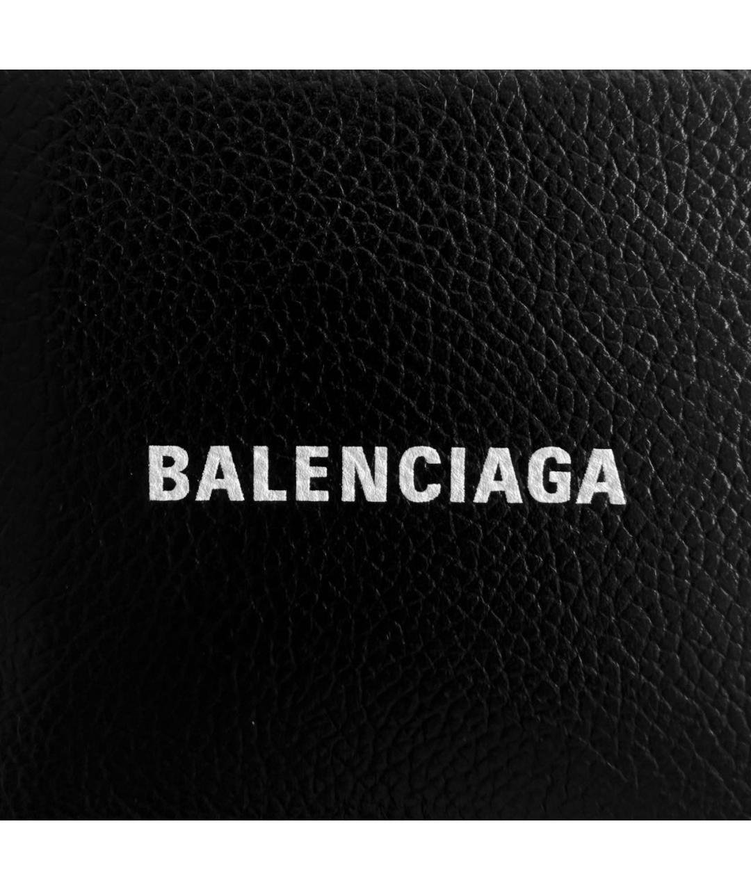 BALENCIAGA Черный кожаный кардхолдер, фото 4