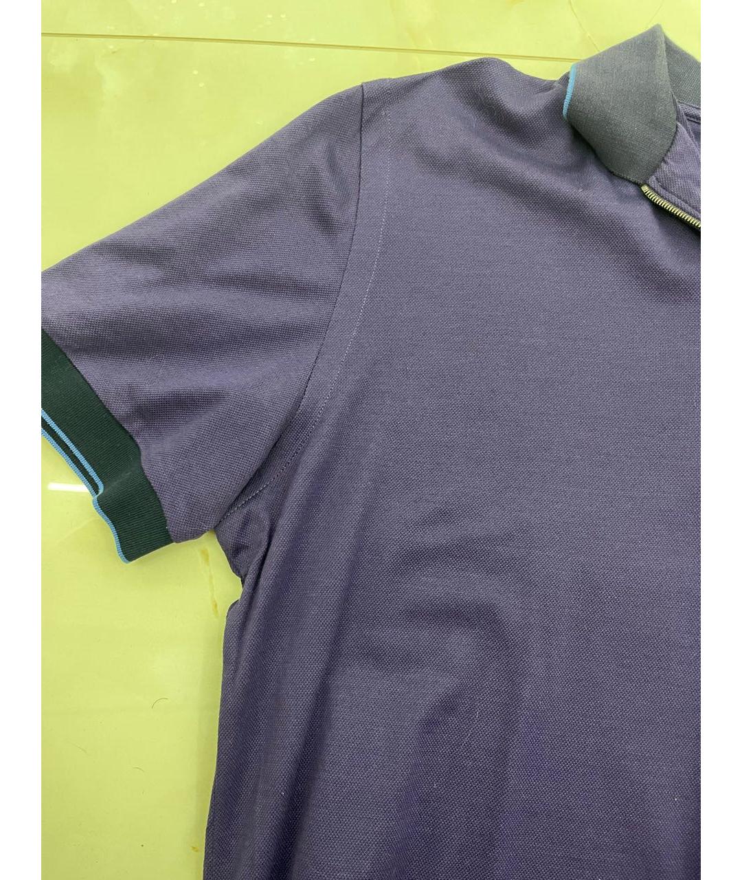 BRIONI Фиолетовое хлопковое поло с коротким рукавом, фото 4