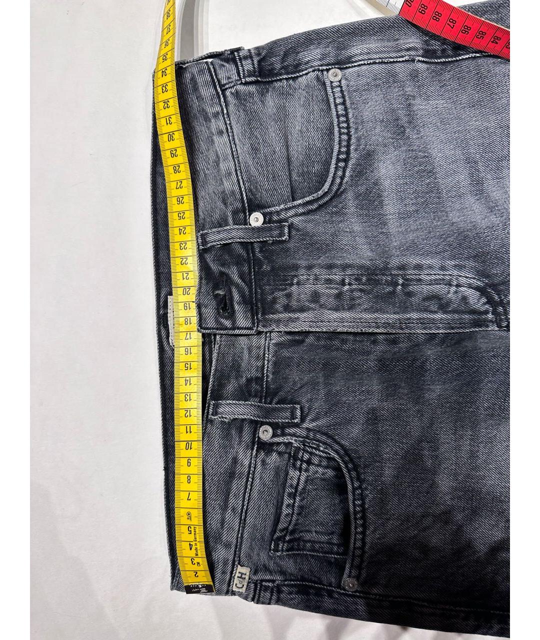 CITIZENS OF HUMANITY Антрацитовые хлопковые прямые джинсы, фото 4