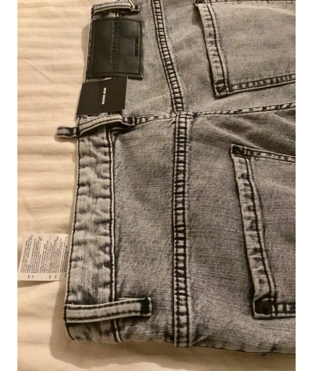 DSQUARED2 Серые хлопко-эластановые джинсы скинни, фото 4