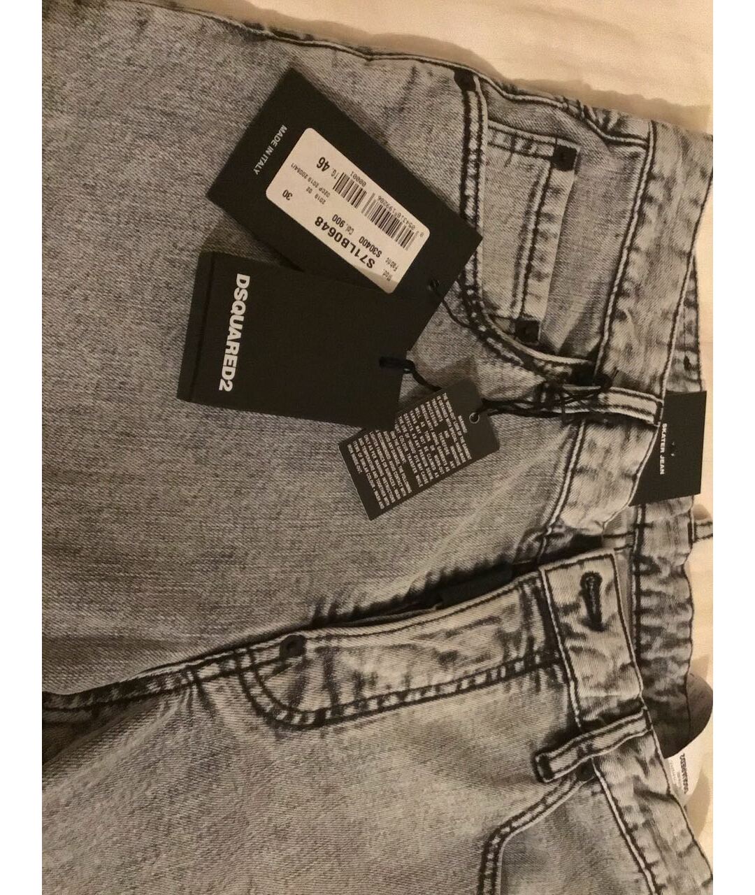 DSQUARED2 Серые хлопко-эластановые джинсы скинни, фото 3