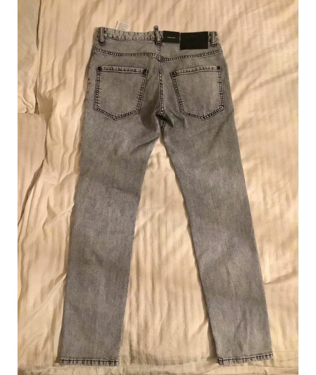 DSQUARED2 Серые хлопко-эластановые джинсы скинни, фото 2