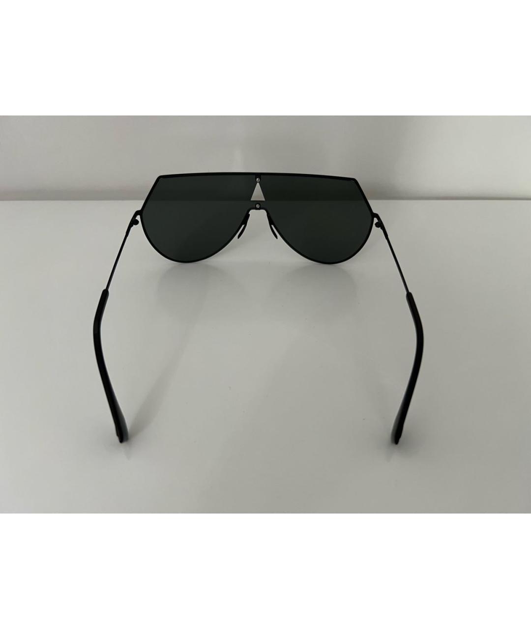 FENDI Черные металлические солнцезащитные очки, фото 5