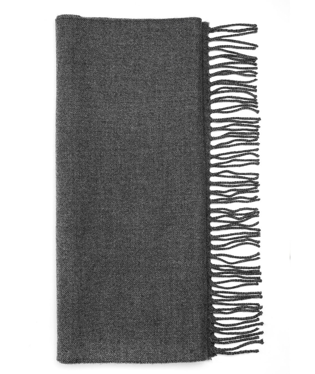 LANVIN Серый шерстяной шарф, фото 1
