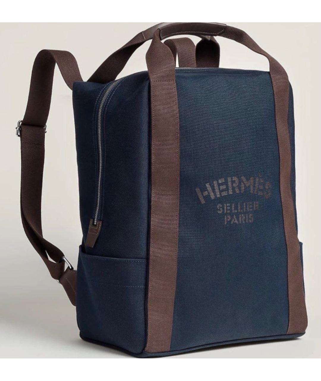 HERMES Темно-синий рюкзак, фото 4