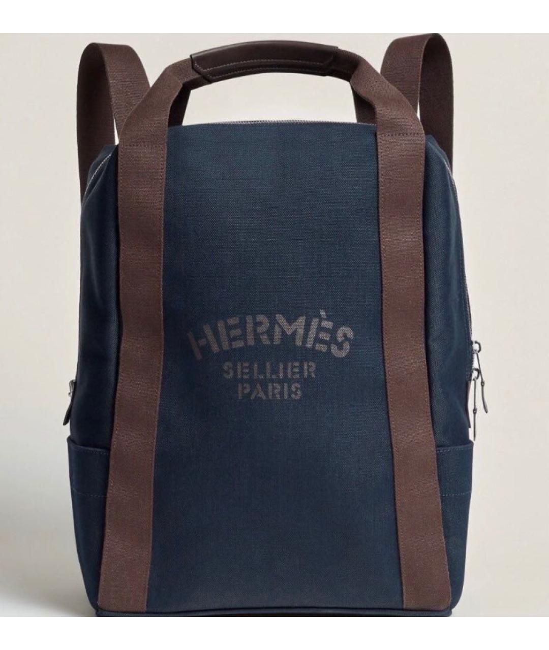 HERMES Темно-синий рюкзак, фото 5