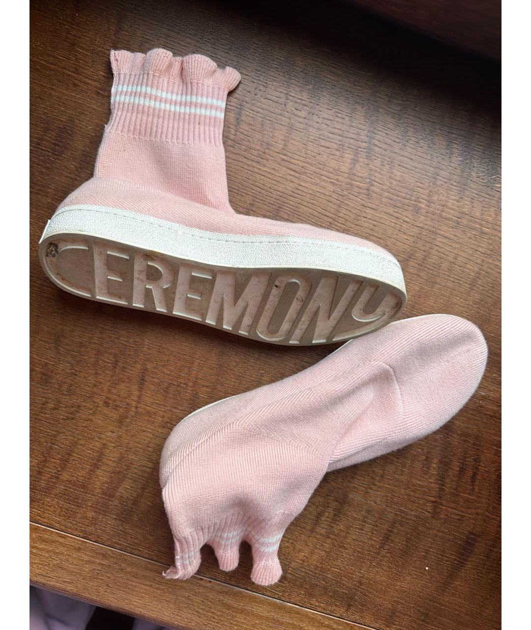 OPENING CEREMONY Розовые текстильные кроссовки, фото 5