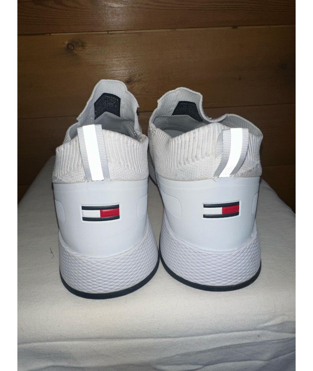 TOMMY HILFIGER Белые текстильные низкие кроссовки / кеды, фото 3