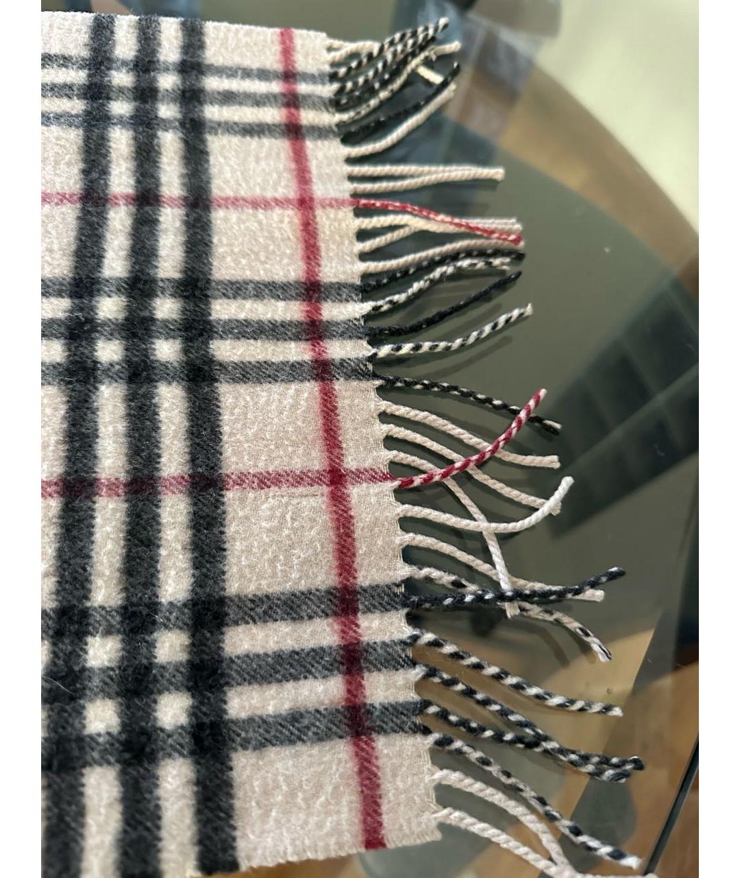 BURBERRY Бежевый кашемировый шарф, фото 3