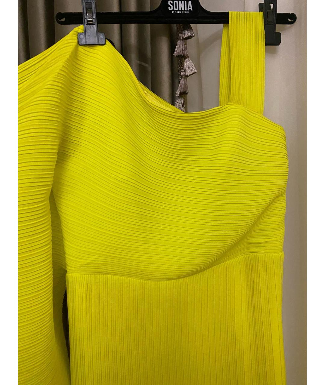 SOLACE LONDON Желтое шифоновое вечернее платье, фото 3